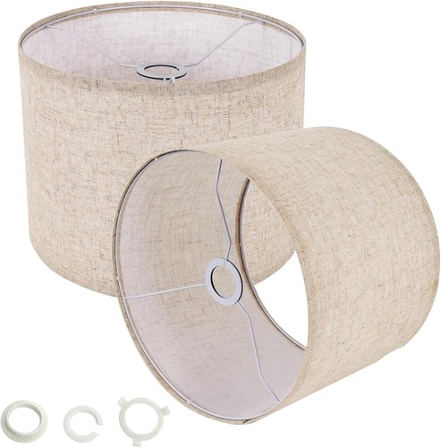 Lampenschirm leinen beige 33cm - leinen,