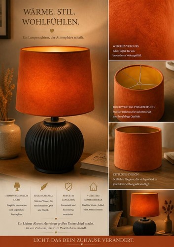 Lampenschirm trendfarbe orange - trendfarbe,